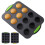 Moule à mini-muffins en silicone, 12 alvéoles rondes 2
