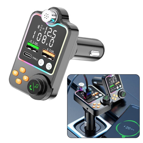 FM transmitter for car with dual USB PD charging 1