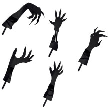 Scary Hand Stake Halloween Yard Sign 5 pcs