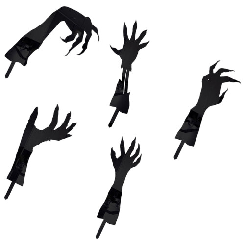 Scary Hand Stake Halloween Yard Sign 5 pcs