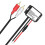 Bluetooth 4.0 auto-AUX-adapter DC12-24V met 2 RCA-ingangen 5