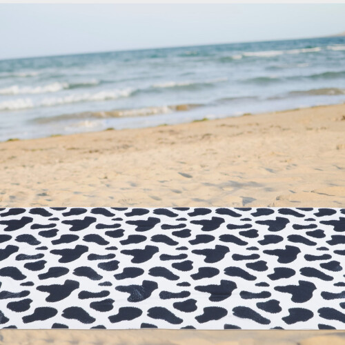 Toalha de praia com estampa de vaca, em microfibra resistente ao desgaste, 76 x 152 cm (30 x 60 polegadas).