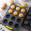 Moule à mini-muffins en silicone, 12 alvéoles rondes 6