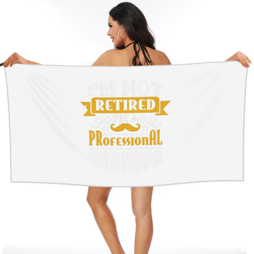 Toalha de praia profissional Grandpa em microfibra, 76 x 152 cm (30 x 60 polegadas). 1