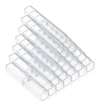 Stifteetui aus durchsichtigem Acryl, leere Geschenk-Stifteboxen, transparente Stifteboxen aus Kunststoff (40 Stück)