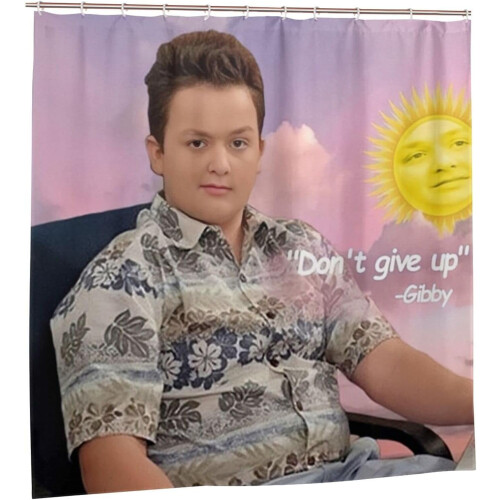 Gibby duschdraperi vattentät 72x72 tum 1