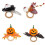 Halloween servettring pumpa design 6 st 8
