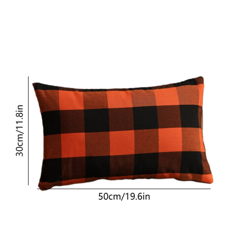 Capas de almofada Kayannuo para outono, lisas, xadrez e listradas, 45x45 cm (18x18 polegadas) 2