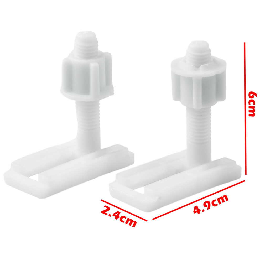 Toilet Seat White Hinges Repair Kit With Bolts And Screws 9314556845215