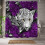 Duschvorhang mit Leopardenmuster, Polyester, 183 x 183 cm, Lila 2