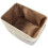Panier de rangement rectangulaire pliable en coton et lin, gris, taille L 4