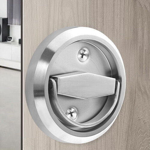 Recessed Round Pull Handle Brushed Stainless Steel 1 Piece 1