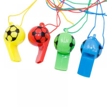 Sport Whistle with Lanyard Plastic Cartoon Football Design