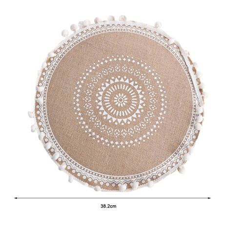 Jute-Tischsets mit Quasten, wärmeisolierend, 4 Stück 2