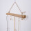 Rustieke houten sieradenorganizer met 5 haken 5