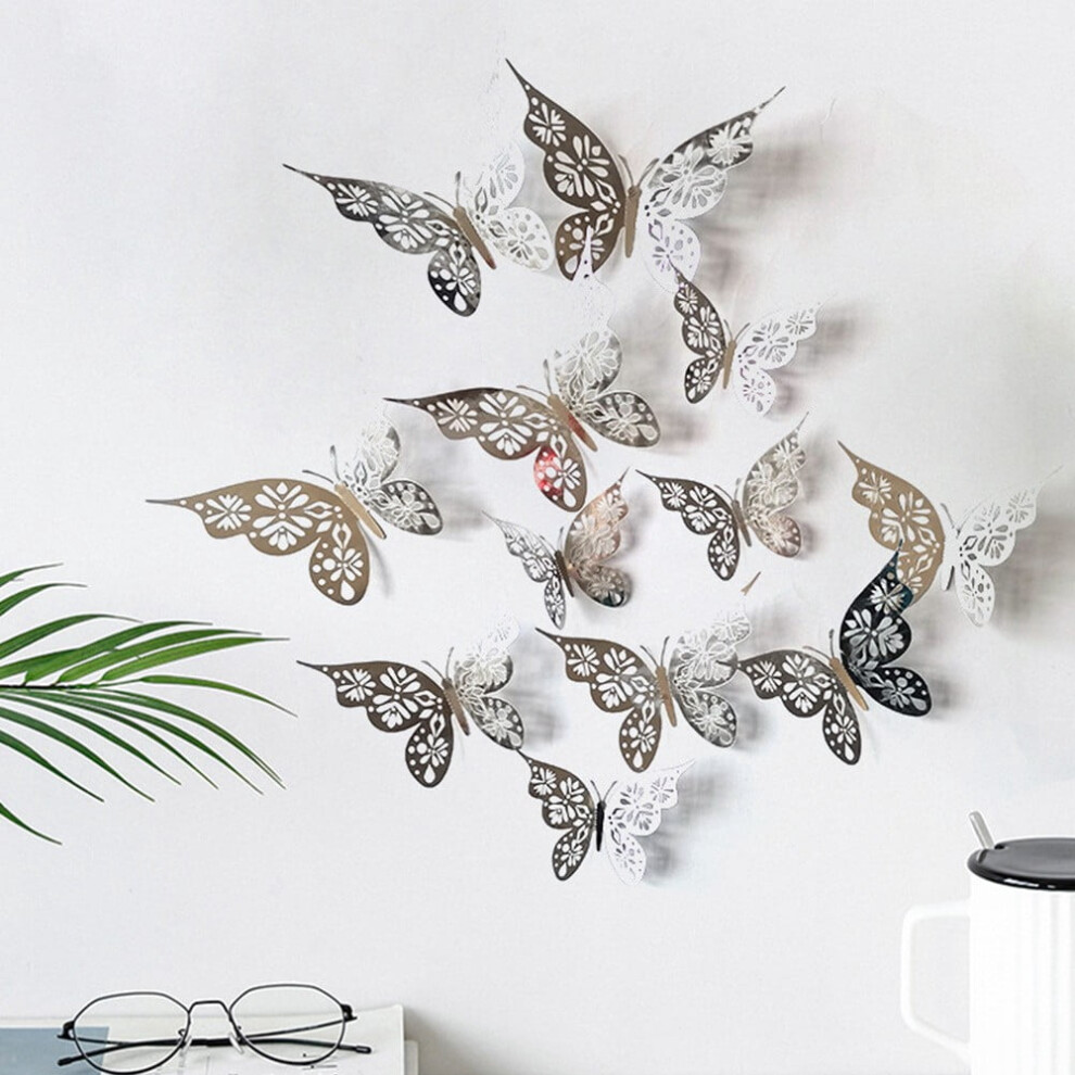 Butterfly Wall Stickers 3D Home Decor 12 Pcs 9314556850646