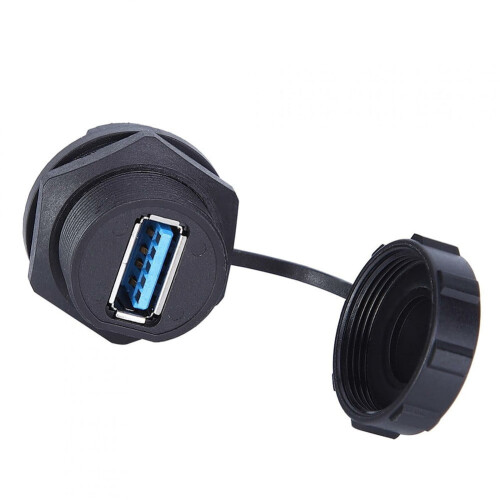USB 3.0 hunnkontakt panelmontert vanntett adapter 1