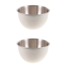 Metalen schaal met deksel voor het wassen van eieren en fruit (2 stuks)