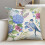 Capas de almofada de outono com estampa floral e de pássaros, 45 x 45 cm (17,7 x 17,7 polegadas). 6