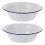Vintage enamel mixing bowls large 2 pcs 1