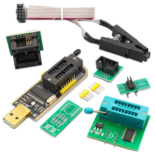 CH341A USB-EEPROM-BIOS-Programmiergerät mit SOIC8-Clip und 1,8 V 1