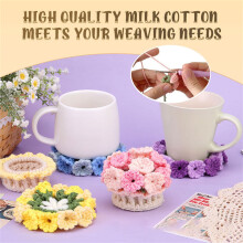 YiFudd yarn weaving craft kit colorful flower 1 set