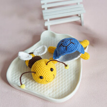 Turtle Bee Crochet Kit for Beginners with Yarn and Hook