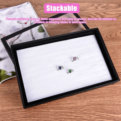 Jewelry Ring Display Tray with 100 Slots 2