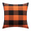 Efterårspudebetræk Polyester Hør Orange Sort 45x45 cm 2