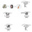 Kit d'éclairage pour ventilateur de plafond 24 V, télécommande 6 vitesses 8