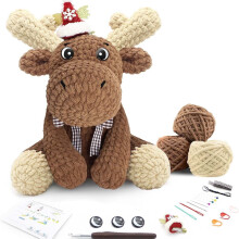 Christmas deer doll crochet kit ornament