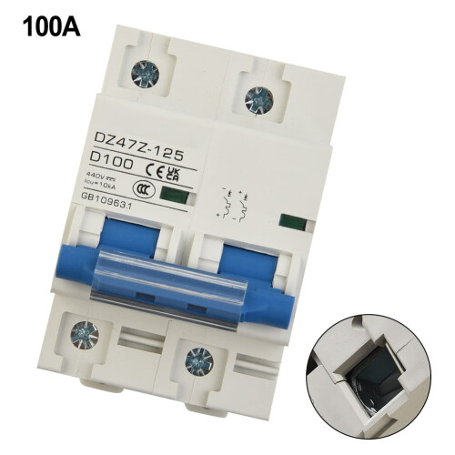 DC Circuit Breaker 440V 2-Pole Type C 125A 2