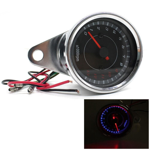 Motorcycle Tachometer 12V LED Backlight 13000 RPM 1