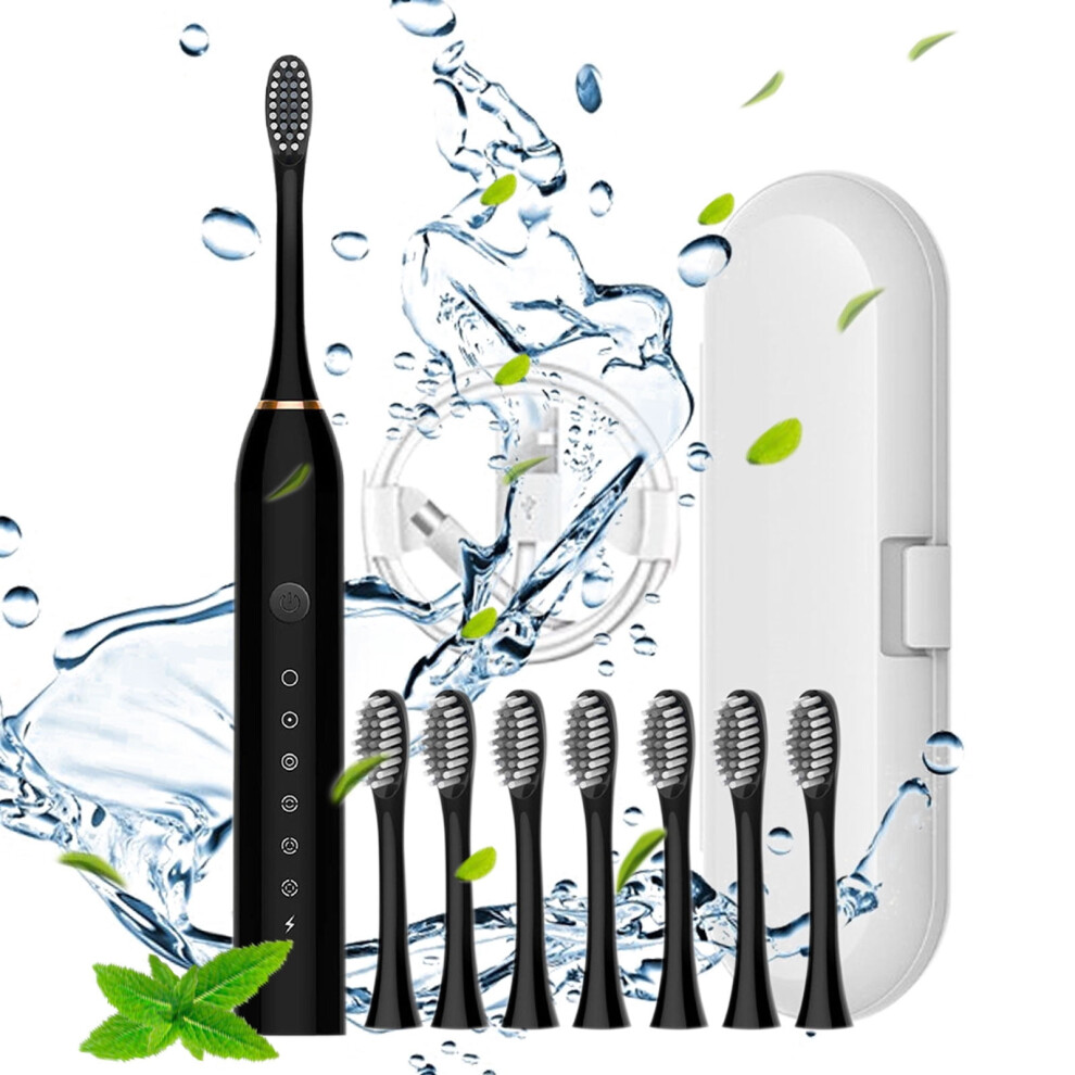 EQWLJWE Electric Toothbrush for Adults with 6 Brush Heads