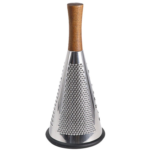 Stainless Steel Box Grater with Wooden Handle