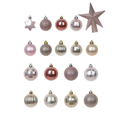 Christmas Tree Balls Light Gold 4cm and 6cm 35pcs 1
