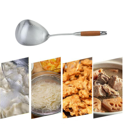 Rostfritt stålsil med trähandtag 1