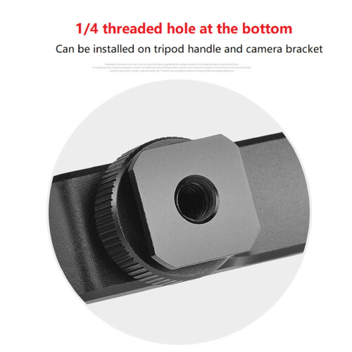 Aluminum Cold Shoe Bracket Dual Mount 2 Slots 2