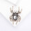 Retro Crystal Spider Brooch Alloy Black 2
