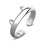 Jacenvly gold-plated ear cuff thumb ring, sterling silver, 4