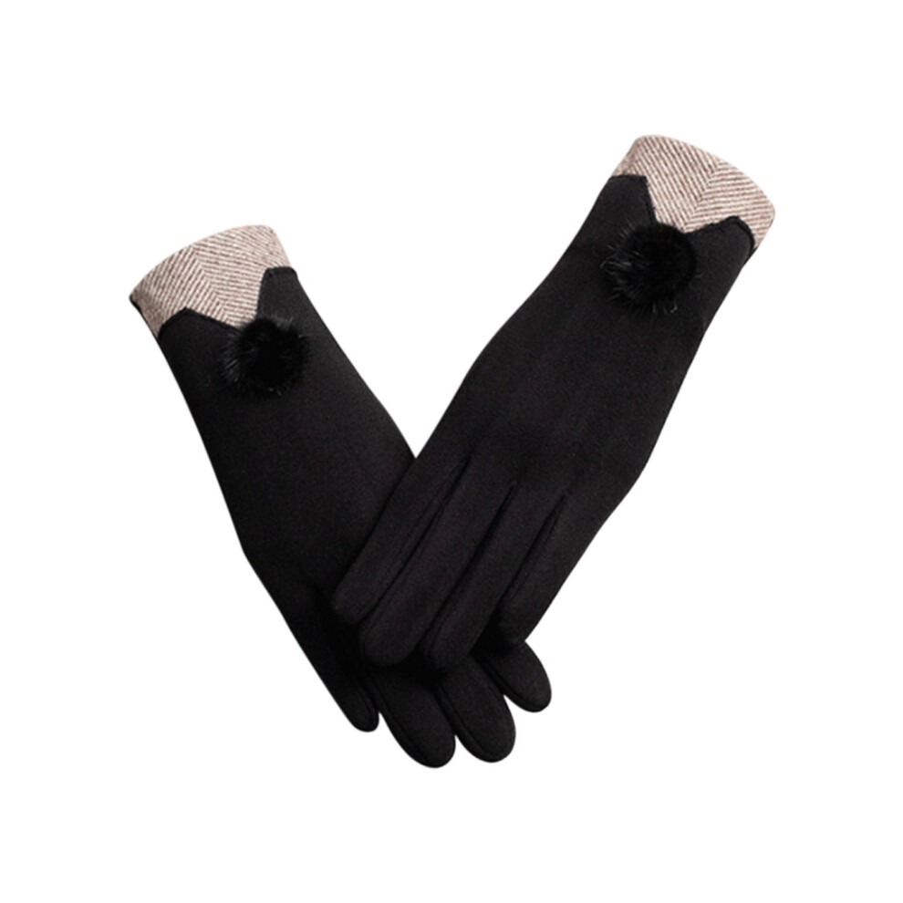 Women's Velvet Driving Gloves Warm Wool Plush 975221721778