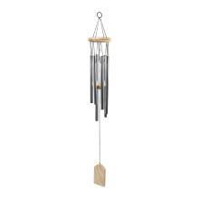 Clopoțel de vânt multitubular din lemn și metal pentru decorul casei