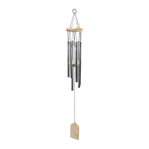Clopoțel de vânt multitubular din lemn și metal pentru decorul casei