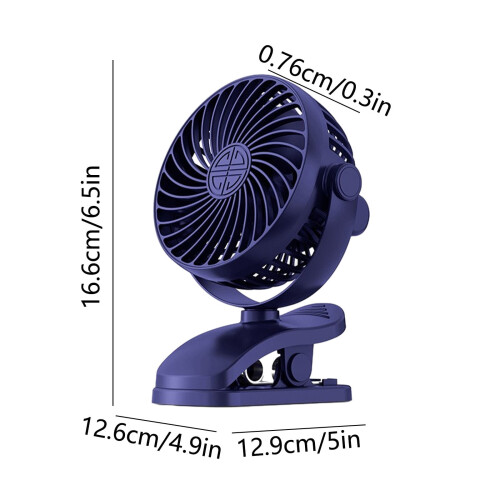 Ventilateur de table oscillant portable et silencieux à 3 vitesses 2