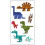 Feiona cartoon dinosaur temporary tattoo 1pc 6