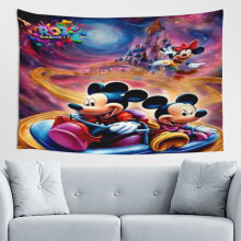 Mickey egér faliszőnyeg lakberendezés 60x40 hüvelyk