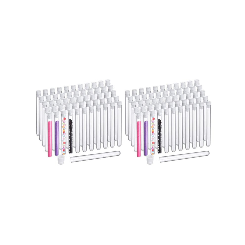 200Pcs Clear Test Tubes With Lids 25 Ml Plastic Tube 16 X 150 Mm Plastic Vials For Scientific Experiments Party Supplies 6031128516344
