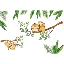 Sloth wall sticker jungle branches animal vinyl decal 1