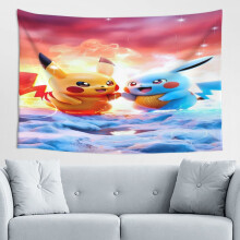Pikachu faliszőnyeg lakberendezés 60x40 hüvelyk
