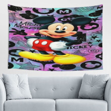 Tapisserie murale Mickey Mouse - Décoration murale pour chambre d'enfant ou salon - 152 x 102 cm